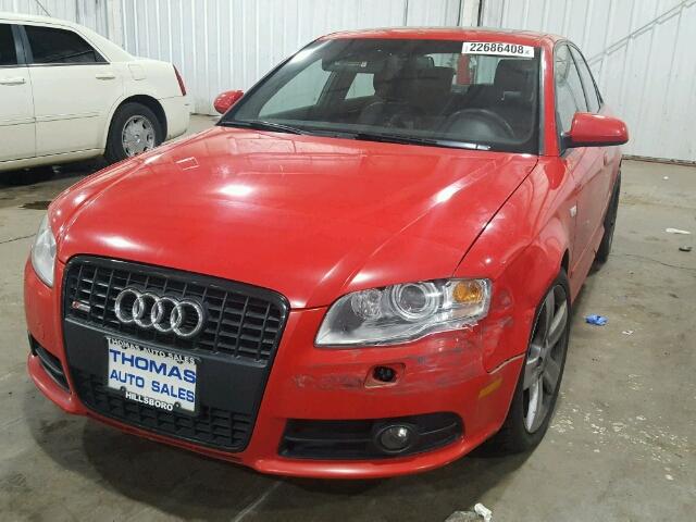 WAUEF78E17A091956 - 2007 AUDI A4 S-LINE RED photo 2