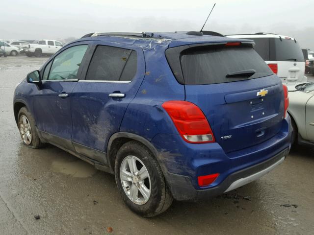 3GNCJLSB0HL156376 - 2017 CHEVROLET TRAX 1LT BLUE photo 3