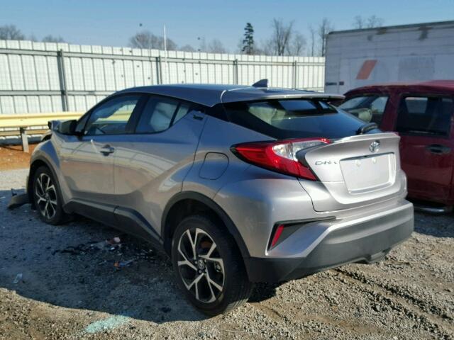 NMTKHMBX2JR003790 - 2018 TOYOTA C-HR XLE SILVER photo 3