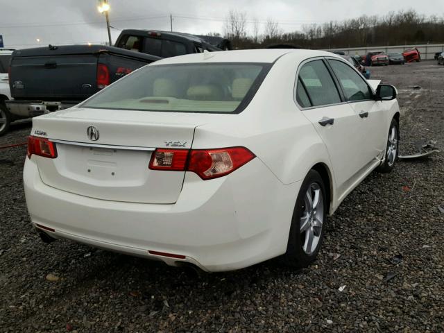 JH4CU2F60BC007281 - 2011 ACURA TSX WHITE photo 4