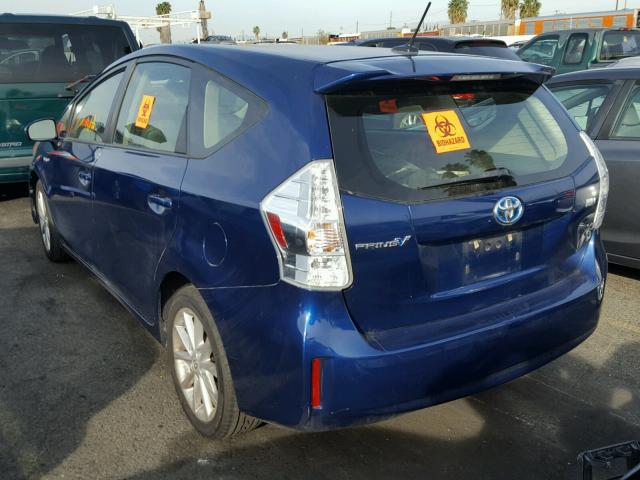 JTDZN3EUXD3255524 - 2013 TOYOTA PRIUS V BLUE photo 3