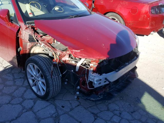 JTHKD5BH7D2127625 - 2013 LEXUS CT 200 RED photo 9