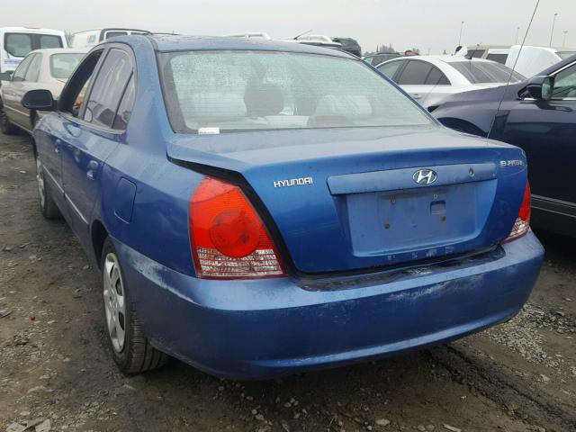 KMHDN46D35U072276 - 2005 HYUNDAI ELANTRA GL BLUE photo 3