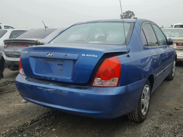 KMHDN46D35U072276 - 2005 HYUNDAI ELANTRA GL BLUE photo 4