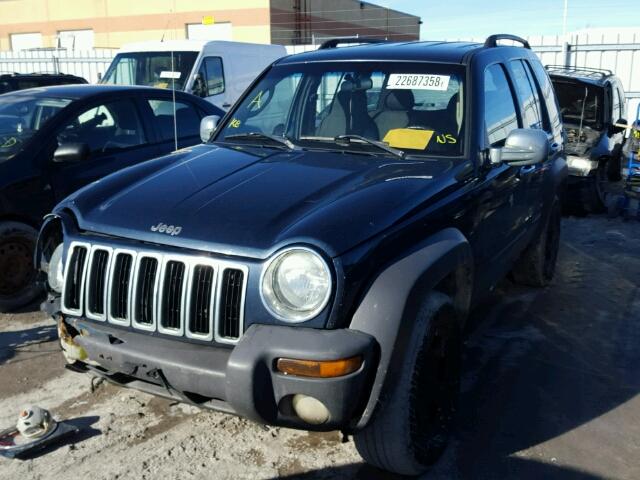 1J4GL48K63W641149 - 2003 JEEP LIBERTY SP BLUE photo 2