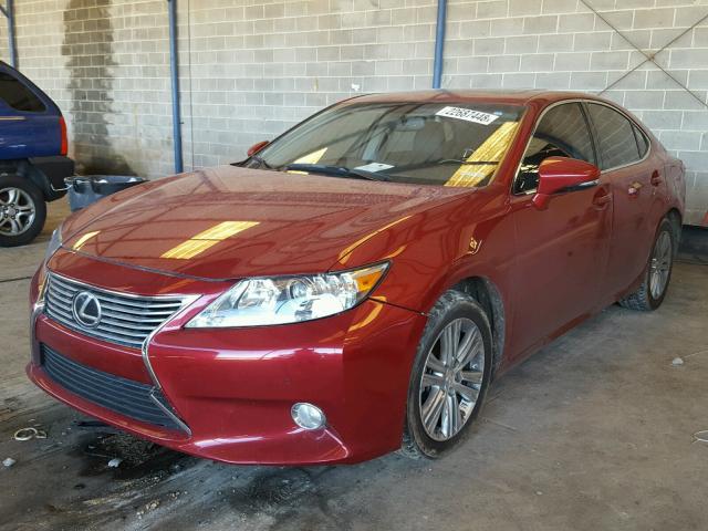 JTHBK1GGXD2069363 - 2013 LEXUS ES 350 BURGUNDY photo 2