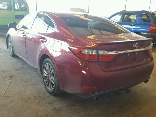 JTHBK1GGXD2069363 - 2013 LEXUS ES 350 BURGUNDY photo 3