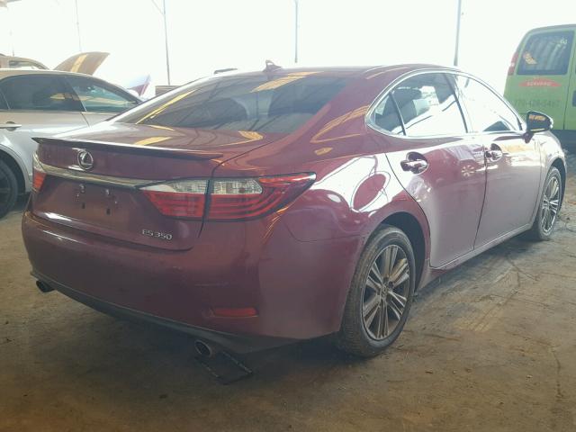 JTHBK1GGXD2069363 - 2013 LEXUS ES 350 BURGUNDY photo 4