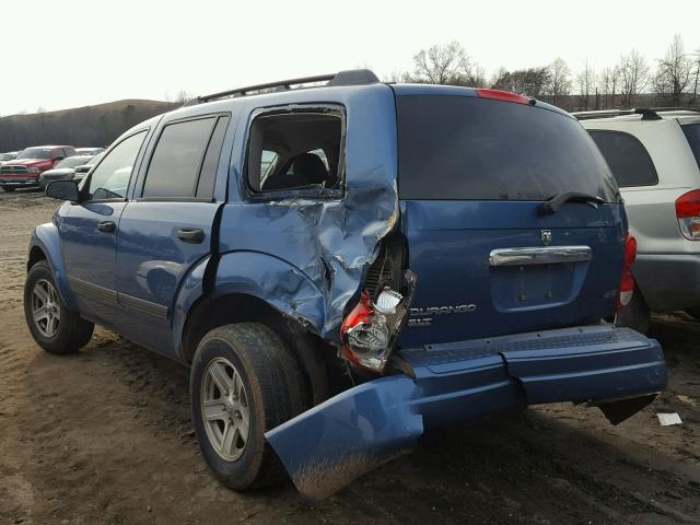 1D4HD48NX6F174889 - 2006 DODGE DURANGO SL BLUE photo 3