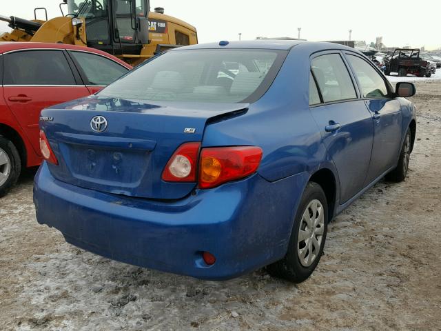 1NXBU40E99Z137911 - 2009 TOYOTA COROLLA BA BLUE photo 4