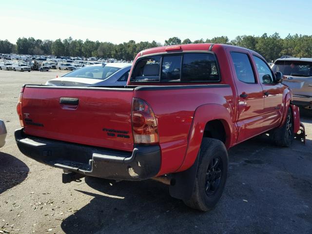 3TMJU62N58M061678 - 2008 TOYOTA TACOMA DOU RED photo 4