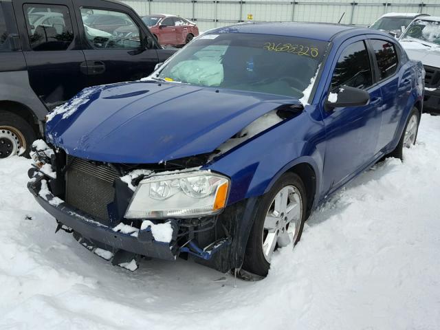 1C3CDZAB9CN231948 - 2012 DODGE AVENGER SE BLUE photo 2