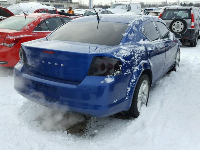 1C3CDZAB9CN231948 - 2012 DODGE AVENGER SE BLUE photo 4