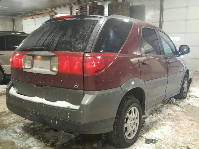 3G5DA03E02S546256 - 2002 BUICK RENDEZVOUS BURGUNDY photo 4