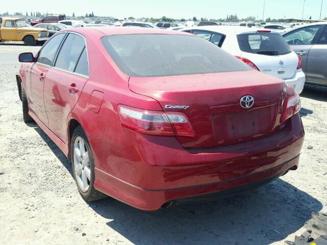 4T1BK46K18U056287 - 2008 TOYOTA CAMRY LE RED photo 3