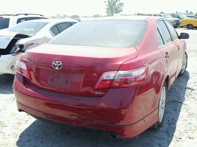 4T1BK46K18U056287 - 2008 TOYOTA CAMRY LE RED photo 4