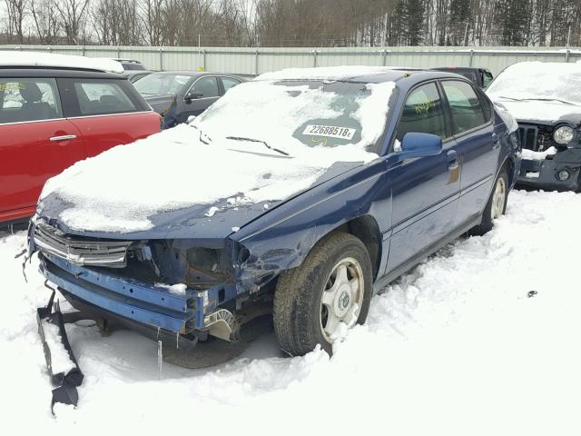 2G1WF52E059193349 - 2005 CHEVROLET IMPALA BLUE photo 2