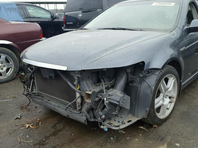 19UUA66227A020184 - 2007 ACURA TL GRAY photo 9