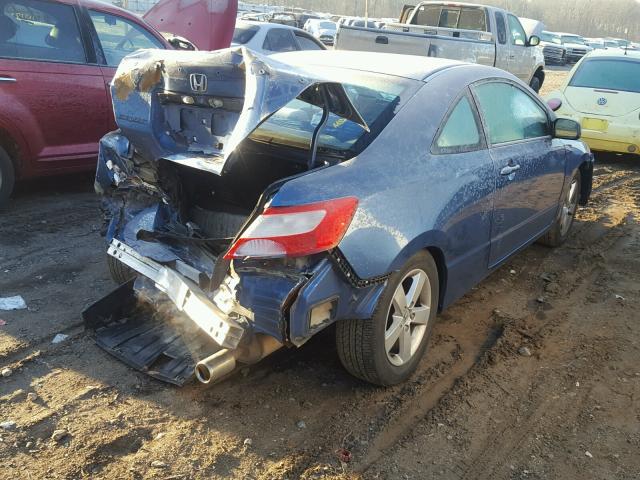 2HGFG12816H524522 - 2006 HONDA CIVIC EX BLUE photo 4