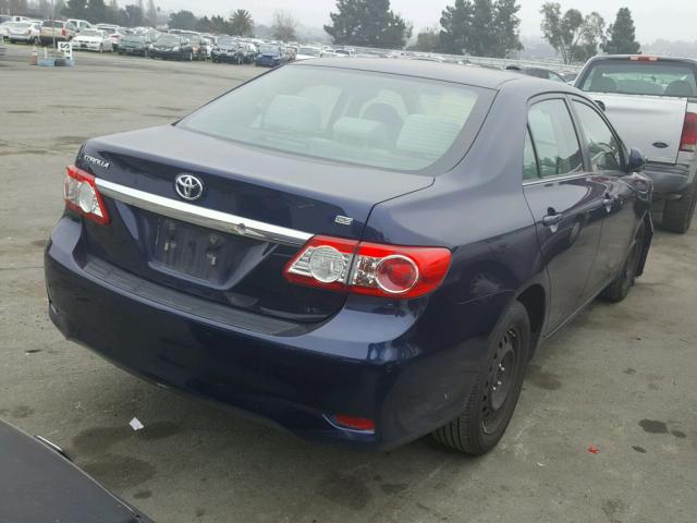 2T1BU4EE4DC012298 - 2013 TOYOTA COROLLA BA BLUE photo 4