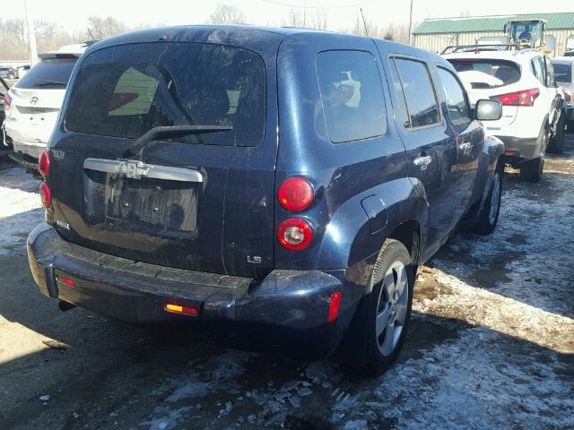 3GNDA13D37S601402 - 2007 CHEVROLET HHR LS BLUE photo 4