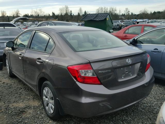 2HGFB2F59CH598044 - 2012 HONDA CIVIC LX GRAY photo 3