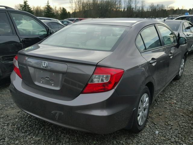 2HGFB2F59CH598044 - 2012 HONDA CIVIC LX GRAY photo 4