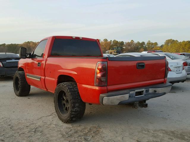 1GCEC14T75Z213036 - 2005 CHEVROLET SILVERADO RED photo 3