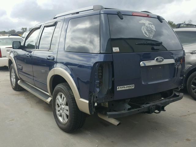 1FMEU64EX7UA57940 - 2007 FORD EXPLORER E BLUE photo 3