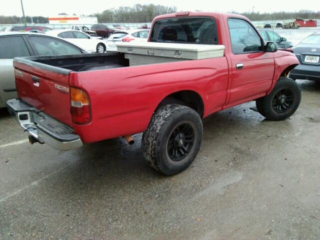 4TANM92N3YZ647230 - 2000 TOYOTA TACOMA PRE RED photo 4