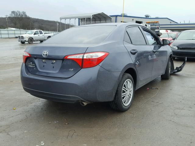 5YFBURHE3FP315505 - 2015 TOYOTA COROLLA L GRAY photo 4