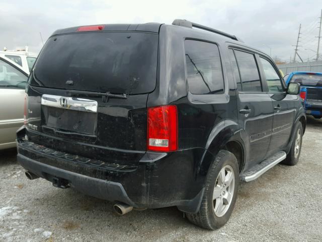 5FNYF385X9B006048 - 2009 HONDA PILOT EXL BLACK photo 4