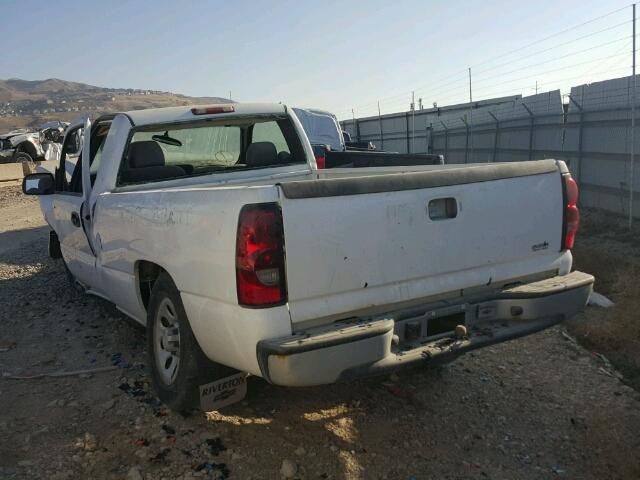 1GCEC14X67Z165941 - 2007 CHEVROLET SILVERADO WHITE photo 3