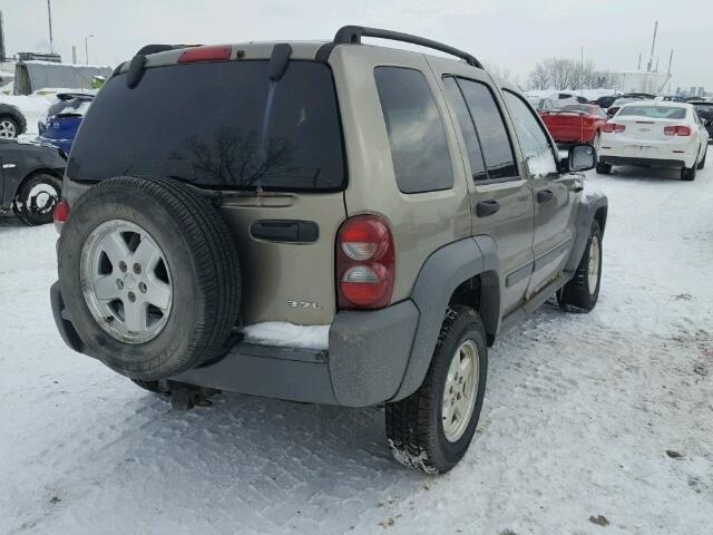 1J4GL48K16W137922 - 2006 JEEP LIBERTY SP BEIGE photo 4