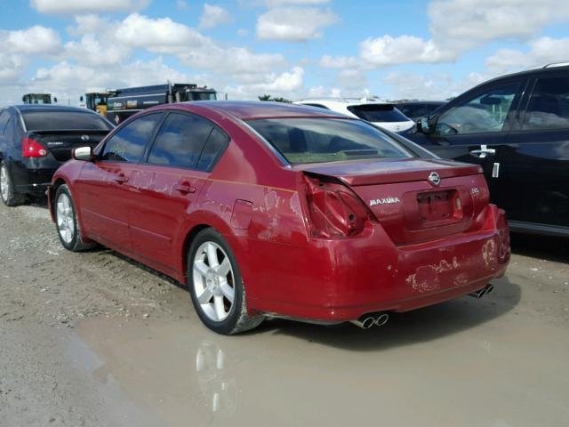 1N4BA41E94C845768 - 2004 NISSAN MAXIMA SE RED photo 3