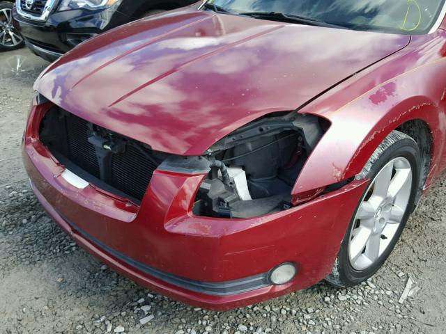 1N4BA41E94C845768 - 2004 NISSAN MAXIMA SE RED photo 9