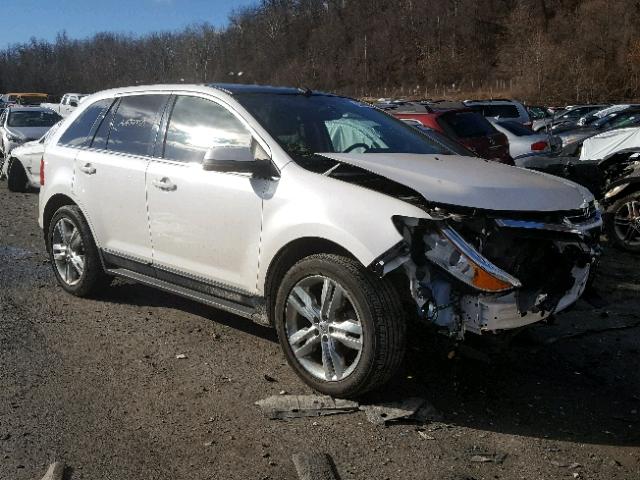 2FMDK3K9XDBA20944 - 2013 FORD EDGE LIMIT WHITE photo 1