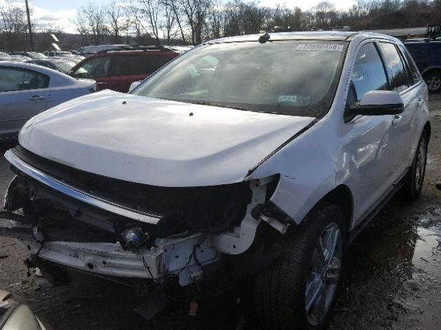 2FMDK3K9XDBA20944 - 2013 FORD EDGE LIMIT WHITE photo 2