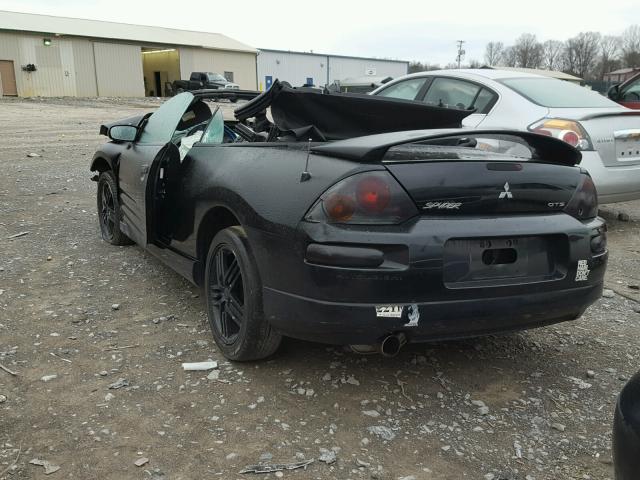 4A3AE75H65E019043 - 2005 MITSUBISHI ECLIPSE SP BLACK photo 3