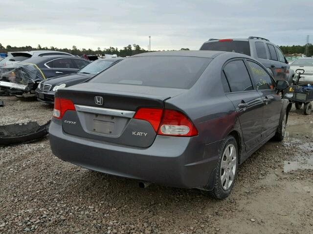 2HGFA1F53AH323845 - 2010 HONDA CIVIC LX GRAY photo 4