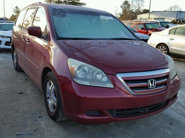 5FNRL38686B425307 - 2006 HONDA ODYSSEY EX RED photo 1