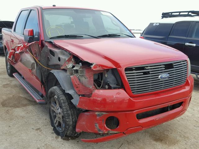 1FTRW12W07KD04618 - 2007 FORD F150 SUPER RED photo 1