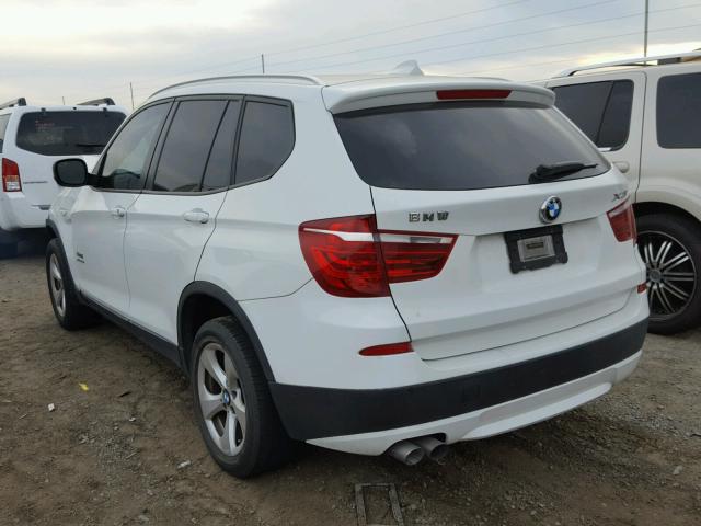 5UXWX5C53CL723076 - 2012 BMW X3 XDRIVE2 WHITE photo 3