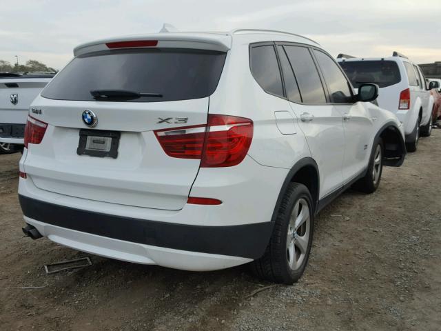 5UXWX5C53CL723076 - 2012 BMW X3 XDRIVE2 WHITE photo 4