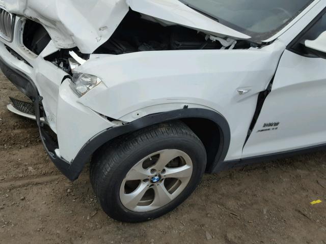 5UXWX5C53CL723076 - 2012 BMW X3 XDRIVE2 Biały zdjęcie 9