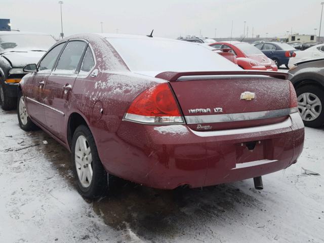 2G1WU581869297793 - 2006 CHEVROLET IMPALA LTZ MAROON photo 3