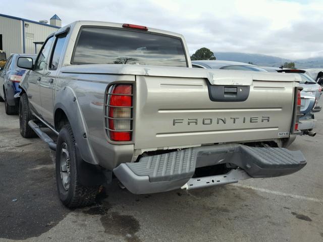 1N6ED27T91C386551 - 2001 NISSAN FRONTIER C TAN photo 3