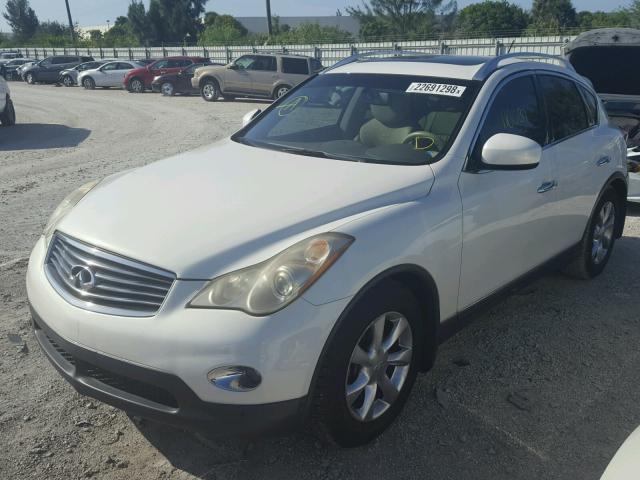 JNKAJ09E78M302761 - 2008 INFINITI EX35 BASE WHITE photo 2