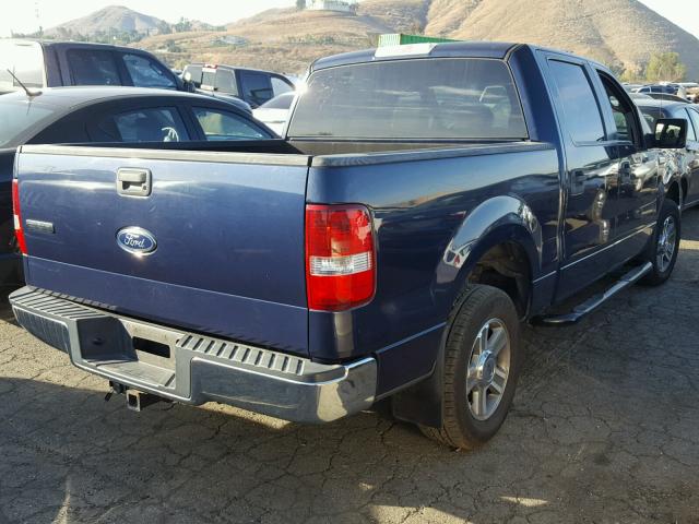 1FTPW12505KF03020 - 2005 FORD F150 SUPER BLUE photo 4