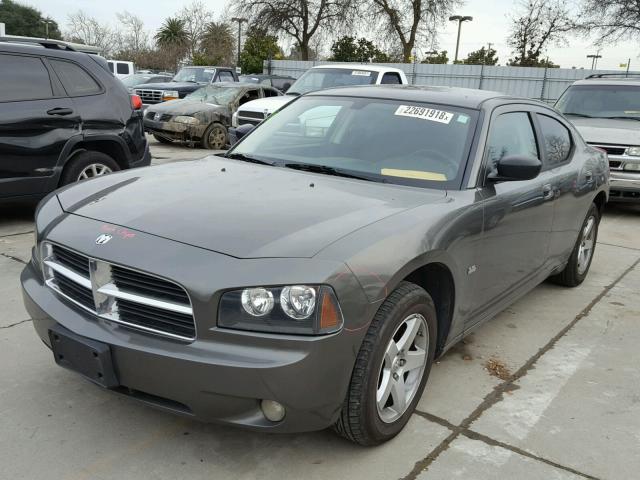 2B3KA33V09H595828 - 2009 DODGE CHARGER SX GRAY photo 2